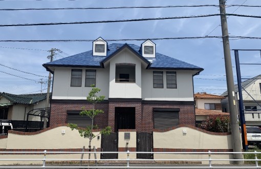 外壁塗装後セミフロンスーパールーフ
