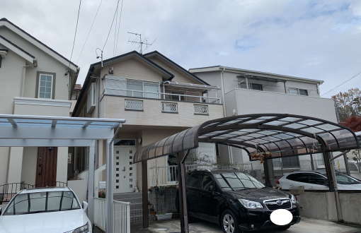 外壁屋根塗装前サイディングボード