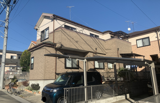 外壁屋根塗装前サイディングボード