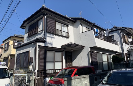 外壁塗装　屋根漆喰工事　築30年