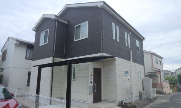 【尾張旭市】外壁下塗り施工中　S様邸サムネイル