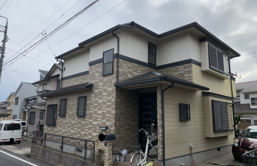 外壁屋根塗装前サイディング