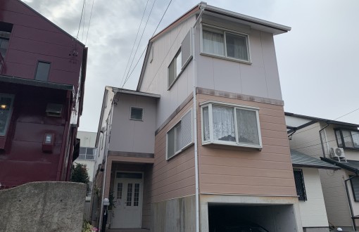 外壁屋根塗装前サイディング