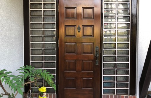 玄関ドア塗装後