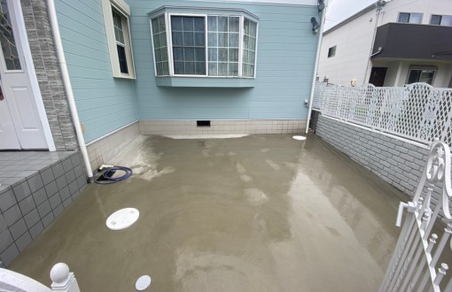 駐車場コンクリート施工後