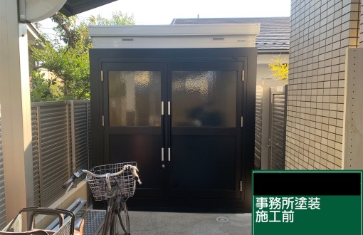 倉庫塗装前ガルバリウム鋼板