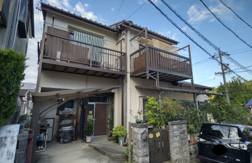 外壁塗装・漆喰施工前・モルタル・トタン壁