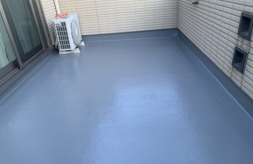 ベランダ防水施工後ＦＲＰ
