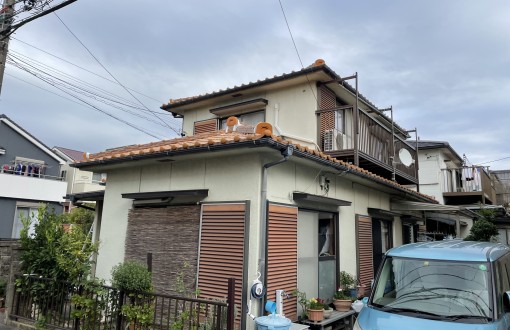 外壁塗装前モルタル