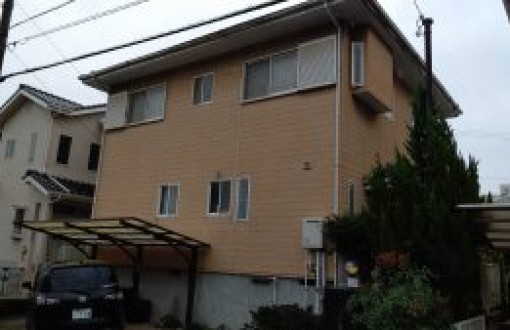 外壁塗装工事施工前ｰサイデイングボード