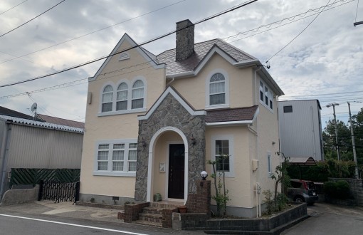 外壁塗装施工後ビーズコートSi