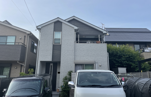 外壁塗装工事施工前サイディングボード