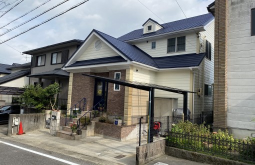 外壁塗装施工後サイディング