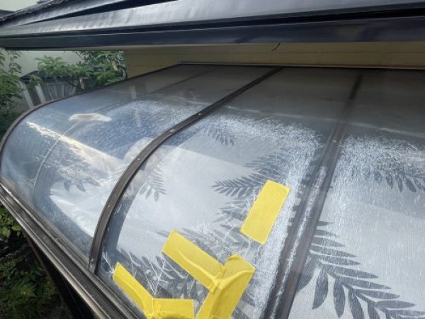 【瀬戸市】テラス屋根と雨樋の交換を希望されているお宅で調査サムネイル