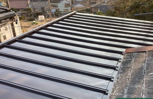 屋根塗装施工後トタン