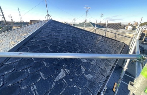 屋根カバー工法施工前カラーベスト