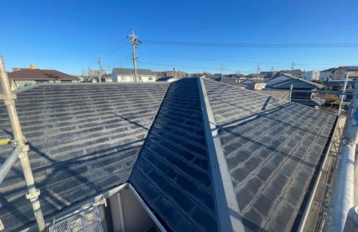 屋根カバー工法施工前カラーベスト