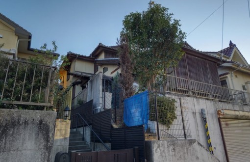 外壁塗装施工前モルタル