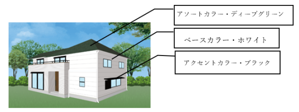 おしゃれな外壁の色選び　　サッシの色と外壁の色のカラーコーディネートサムネイル