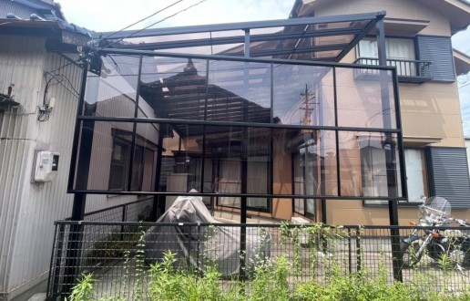 ［尾張旭市］テラス屋根新設工事　I様邸サムネイル