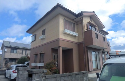 外壁塗装施工前_Ｒサイディングボード