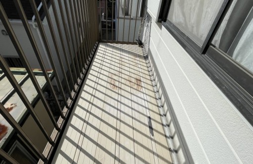 施工前ベランダデッキボード