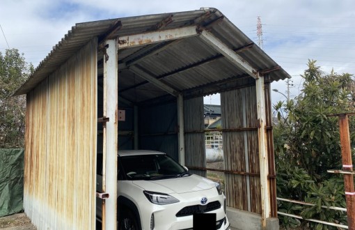 外壁施工前_倉庫