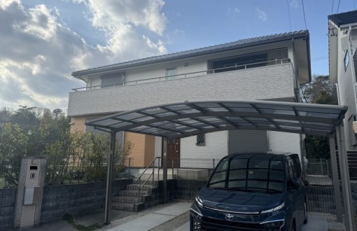 外壁塗装施工後RHピュアフレックス無機クリヤー