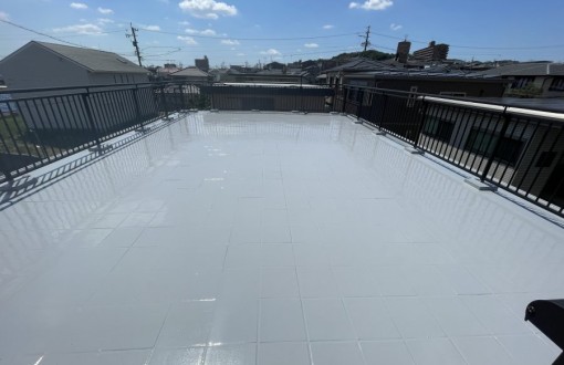 バルコニー屋上防水施工後_ウレタン防水