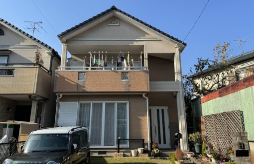 外塀塗装施工前_サイデイングボード