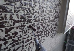 【瀬戸市】外壁塗装, タイル模様を活かした多彩工法サムネイル