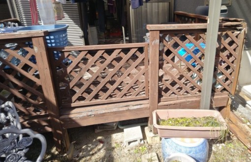 ウッドデッキ交換　施工前