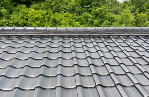 屋根漆喰　施工後