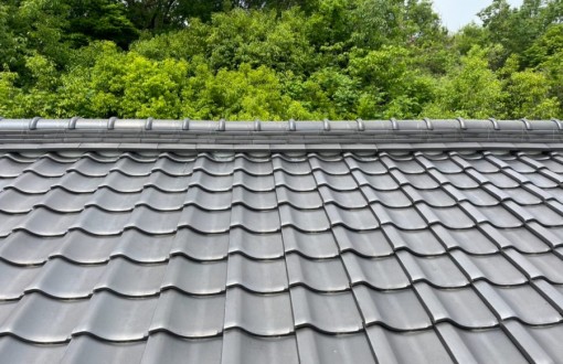 屋根漆喰工事施工後