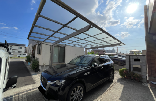 カーポート新設　施工後　ネスカF　LIXIL