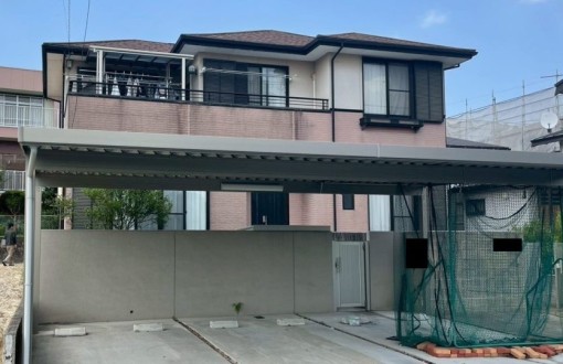 外壁カバー工法施工前_サイディングボード