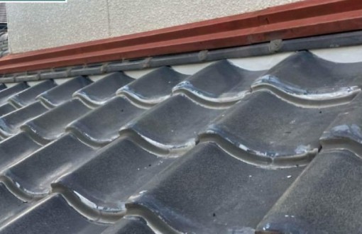 屋根漆喰工事_施工後