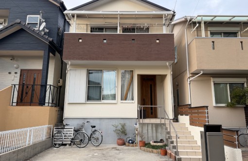 外壁塗装施工後_ナノコンポジットW/ジョリパットフレッシュ∞